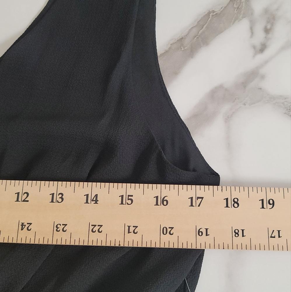 Lily Rose Black Romper V Neck & Back, Women's, Size M - Picture 3 of 11